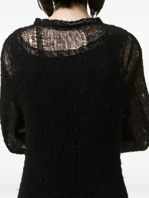OUR LEGACY ragged open-knit dress - Black - zdjęcie produktu nr 2