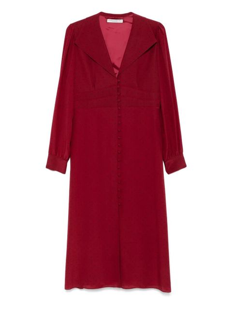 Alessandra Rich polka-dot collar dress - Red - zdjęcie produktu nr 1