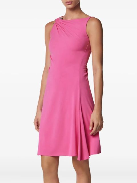 Versace Safety Pin draped flared mini dress - Pink