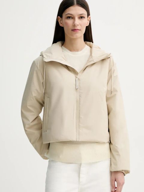 Rains kurtka Lohja Short Insulated Jacket W3T1 kolor beżowy przejściowa 15780