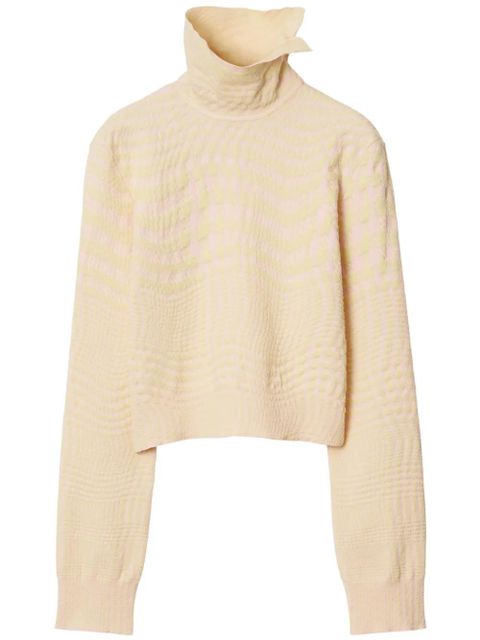 Burberry warped houndstooth jacquard jumper - Neutrals - zdjęcie produktu nr 1
