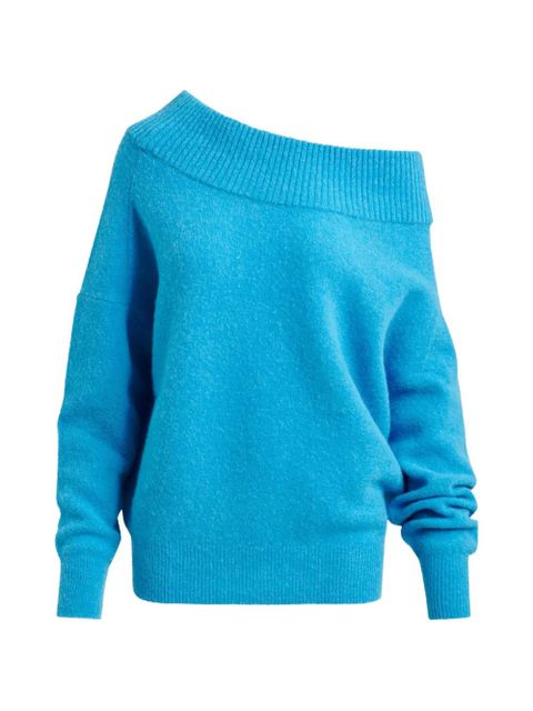 Essentiel Antwerp off-shoulder ribbed sweater - Blue - zdjęcie produktu nr 1