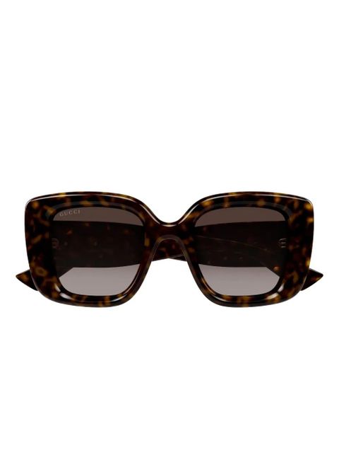 Gucci Eyewear GG1975S logo geometric sunglasses - Brown