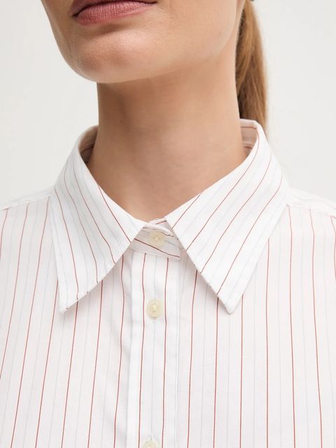 Gant koszula bawełniana damska kolor biały relaxed z kołnierzykiem klasycznym 4300520