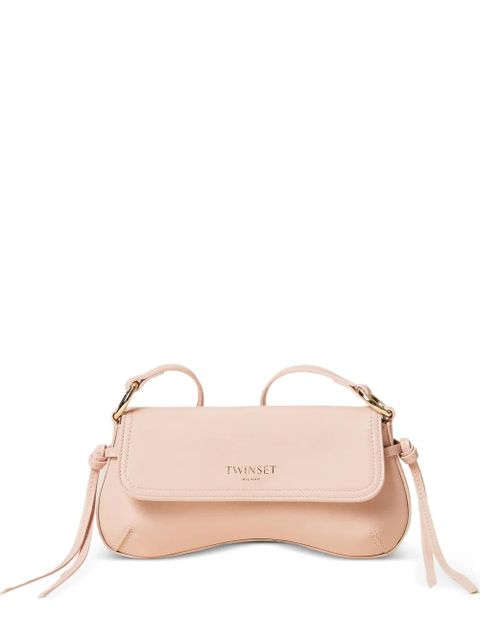 TWINSET logo-lettering curved shoulder bag - Pink - zdjęcie produktu nr 1