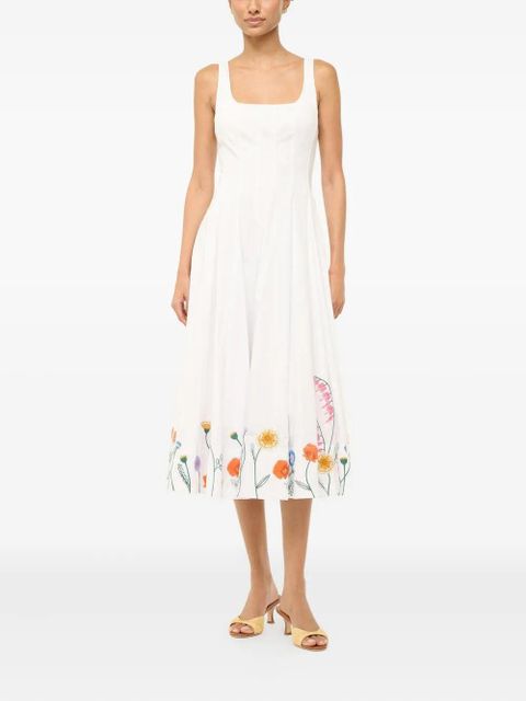 STAUD Wells midi dress - White