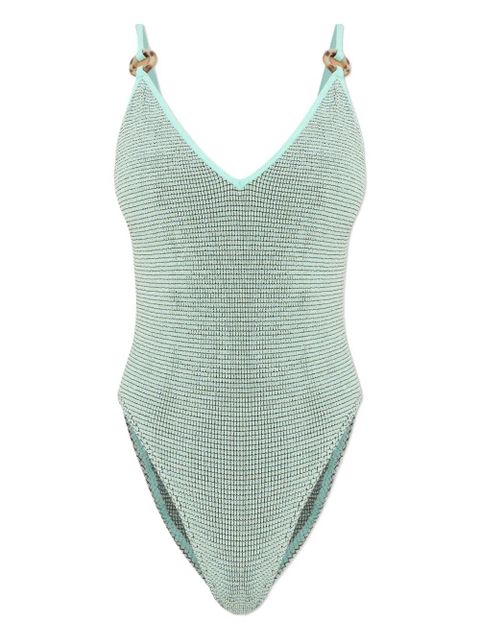 Bond-eye ring strap swimsuit - Green - zdjęcie produktu nr 1
