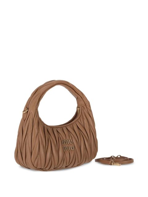 Miu Miu small Wander matelassé tote bag - Brown