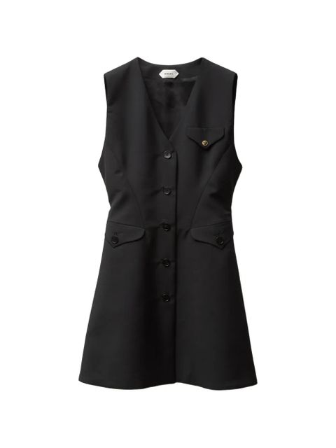 Versace button V-neck dress - Black - zdjęcie produktu nr 1