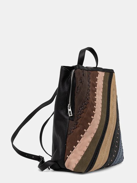 Desigual plecak QUEBEC WHIPSTITCH SU damski kolor czarny mały wzorzysty 25WAKP09 - zdjęcie produktu nr 2