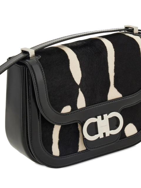 Ferragamo Double Gancini shoulder bag (XS) - Black