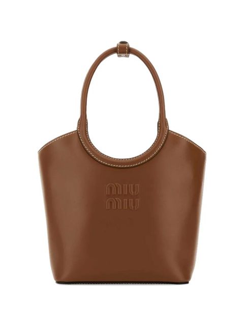 Miu Miu Ivy leather tote bag - Brown - zdjęcie produktu nr 1