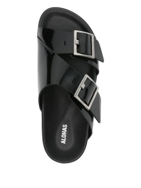 ALOHAS Alba buckle strap sandals - Black