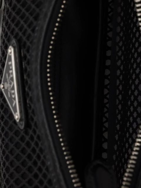 Prada Re-Edition 2005 mesh and brushed leather bag - Black