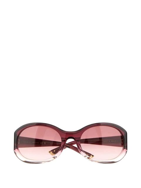 Gucci interlocking G oval-frame sunglasses - Purple - zdjęcie produktu nr 1