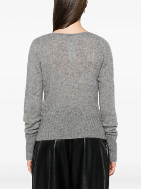 TOM FORD boat-neck cashmere-silk blend sweater - Grey