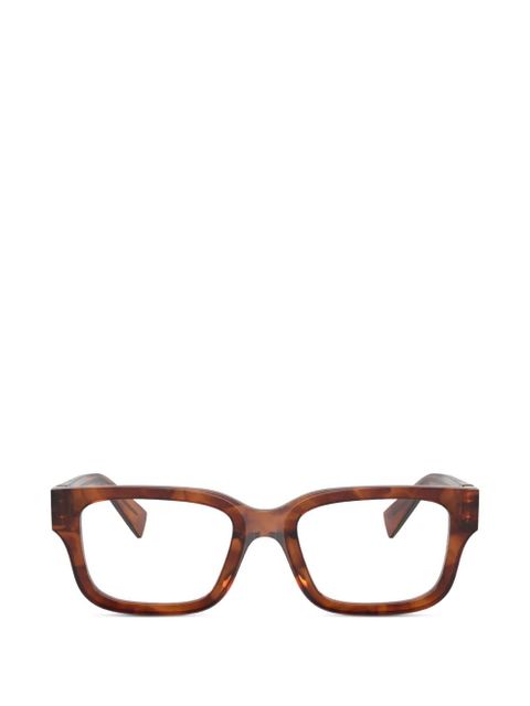 Miu Miu Eyewear rectangle-frame glasses - Brown - zdjęcie produktu nr 1