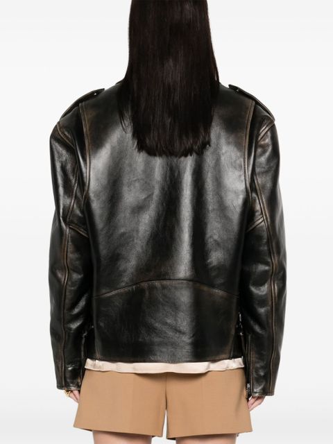 Miu Miu leather jacket - Black