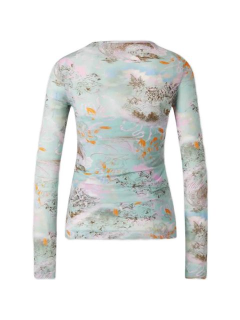 Off-White floral undershirt long-sleeves T-shirt - Blue - zdjęcie produktu nr 1