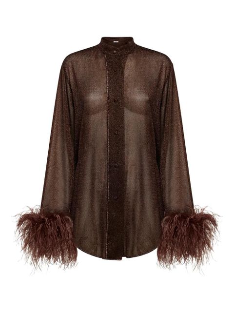 Oséree Lumière Plumage long-sleeve shirt - Brown - zdjęcie produktu nr 1