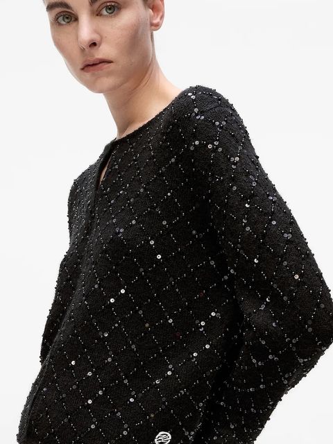 Karl Lagerfeld kardigan z domieszką wełny damski kolor czarny A4W18057 - zdjęcie produktu nr 2