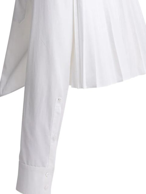 Max Mara pleated-back chest-pocket shirt - White