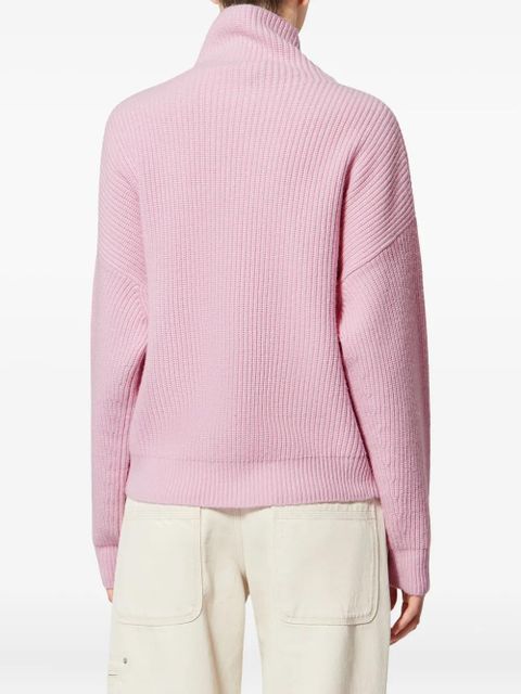 ISABEL MARANT ribbed roll-neck brooke pullover - Pink