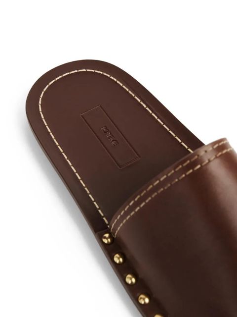 TOTEME studded detail slides - Brown