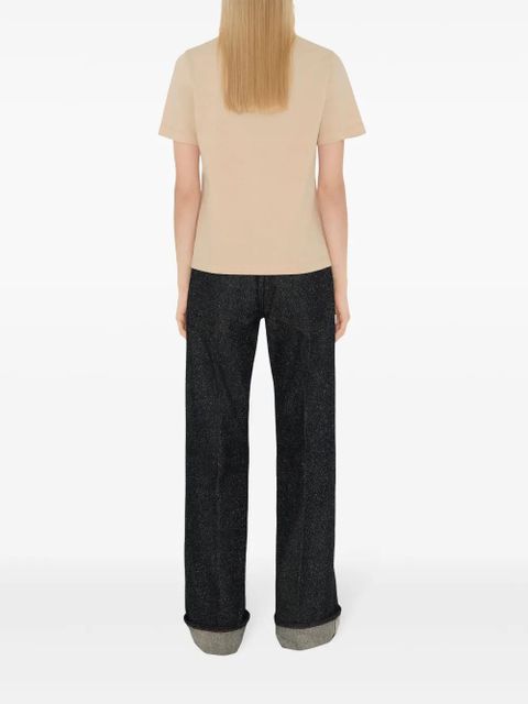 Burberry check-label cotton T-shirt - Neutrals - zdjęcie produktu nr 2