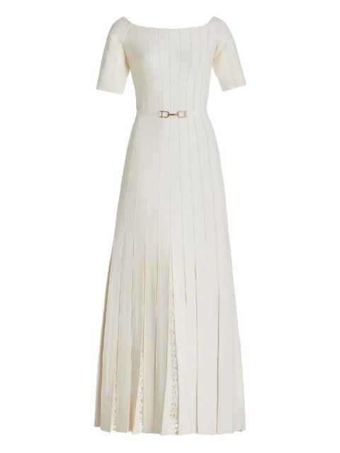 Gabriela Hearst Kurt off-shoulder pleated dress - Neutrals - zdjęcie produktu nr 1