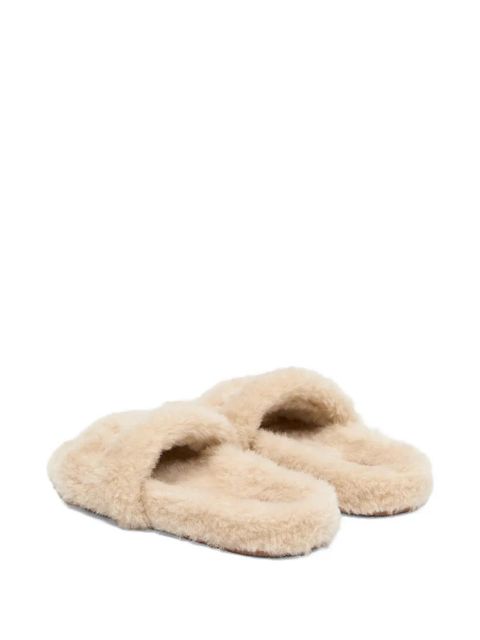 AMIRI logo-embroidery slippers - Neutrals