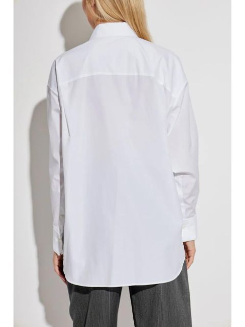 LOEWE draped cotton shirt - White - zdjęcie produktu nr 2