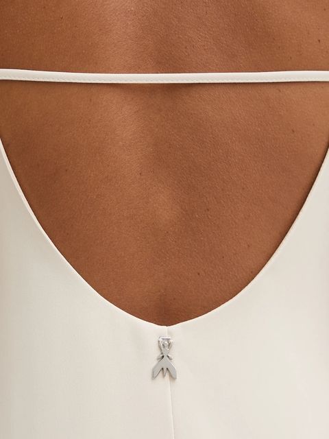 Patrizia Pepe sukienka kolor beżowy mini prosta 8A1610 A6F5