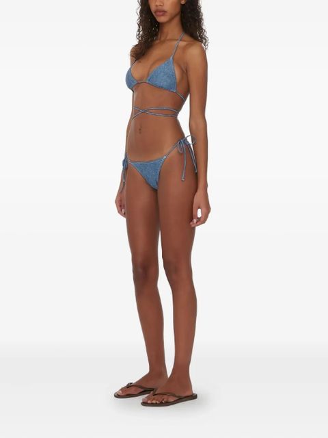ROTATE BIRGER CHRISTENSEN denim-print bikini - Blue