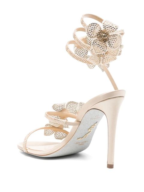 René Caovilla 105mm Floriane sandals - Neutrals