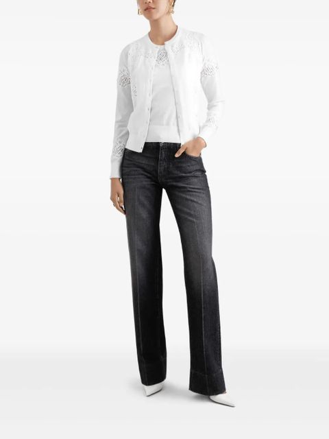 Dolce & Gabbana DNA lace-detailing cardigan - White