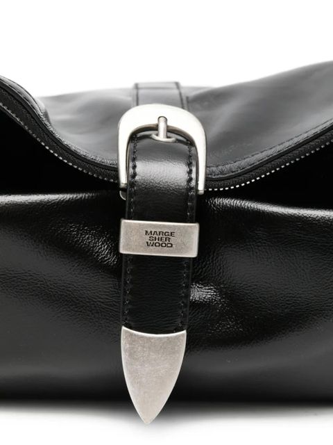 Marge Sherwood belted hobo shoulder bag - Black