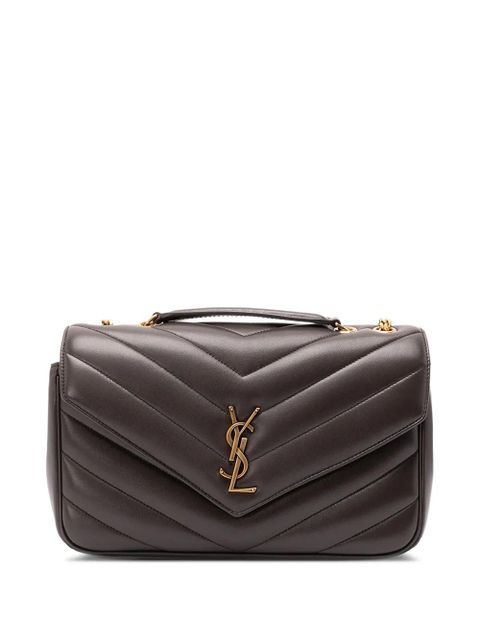 Saint Laurent chevron chain shoulder bag - Black