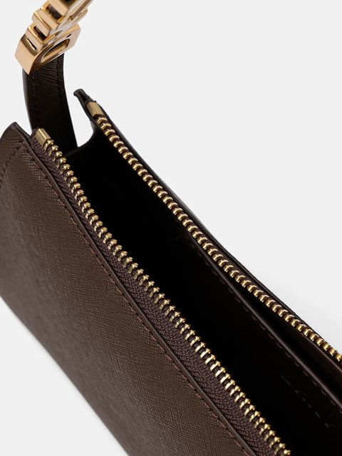 Dkny torebka skórzana kolor brązowy R433YG57