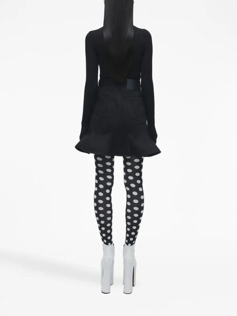 Marc Jacobs Fluted denim miniskirt - Black