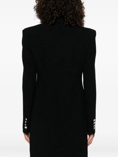 Alessandra Rich jewel-buttoned coat - Black