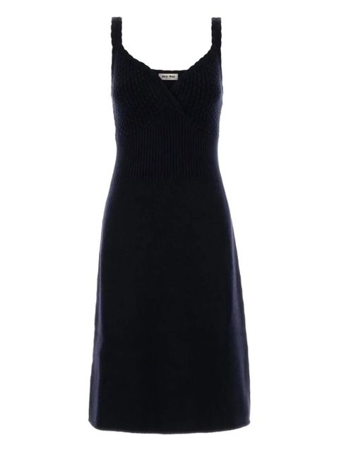 Miu Miu knitted midi dress - Blue - zdjęcie produktu nr 1