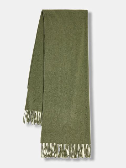 Answear.LAB szal wełniany damski kolor zielony gładki - zdjęcie produktu nr 1