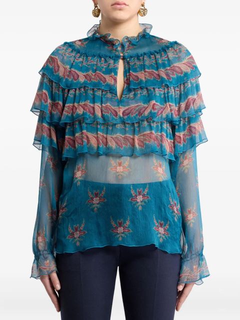 ETRO silk blouse - Blue