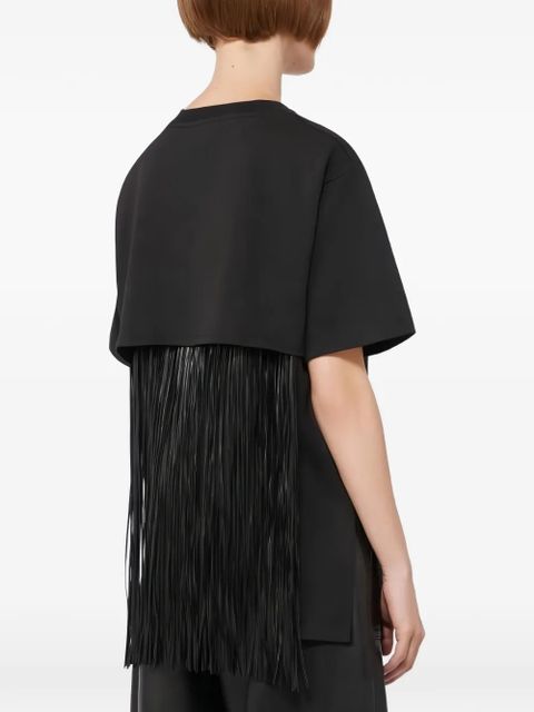 Sportmax Teatino fringed top - Black