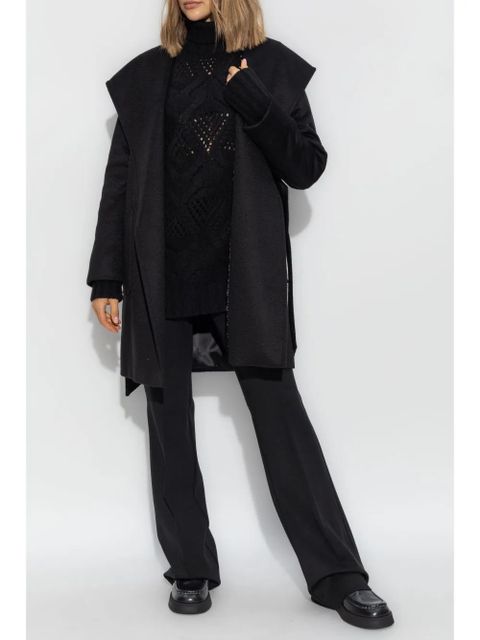 Sportmax diamond-knit maxi jumper - Black