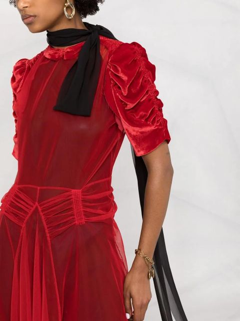 Maison Margiela Tango tulle overlay dress - Red