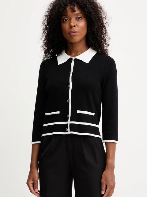 Morgan kardigan damski kolor czarny lekki MJIM - zdjęcie produktu nr 1