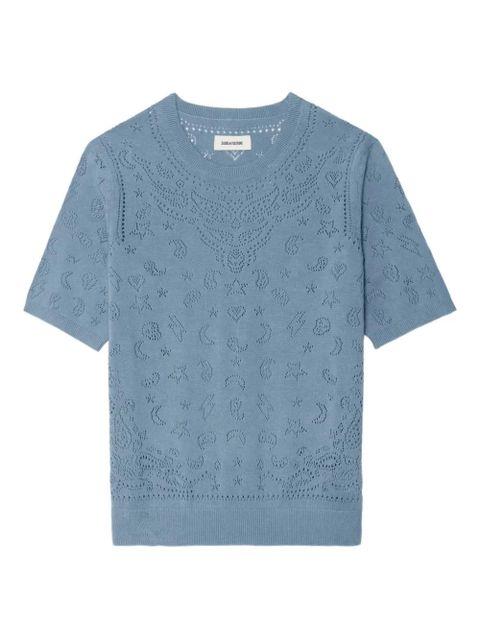 Zadig&Voltaire cut-out crew-neck knitwear - Blue - zdjęcie produktu nr 1
