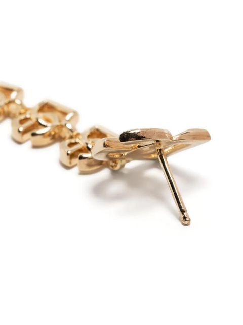 Dolce & Gabbana logo-plaque polished-finish earring - Gold - zdjęcie produktu nr 2